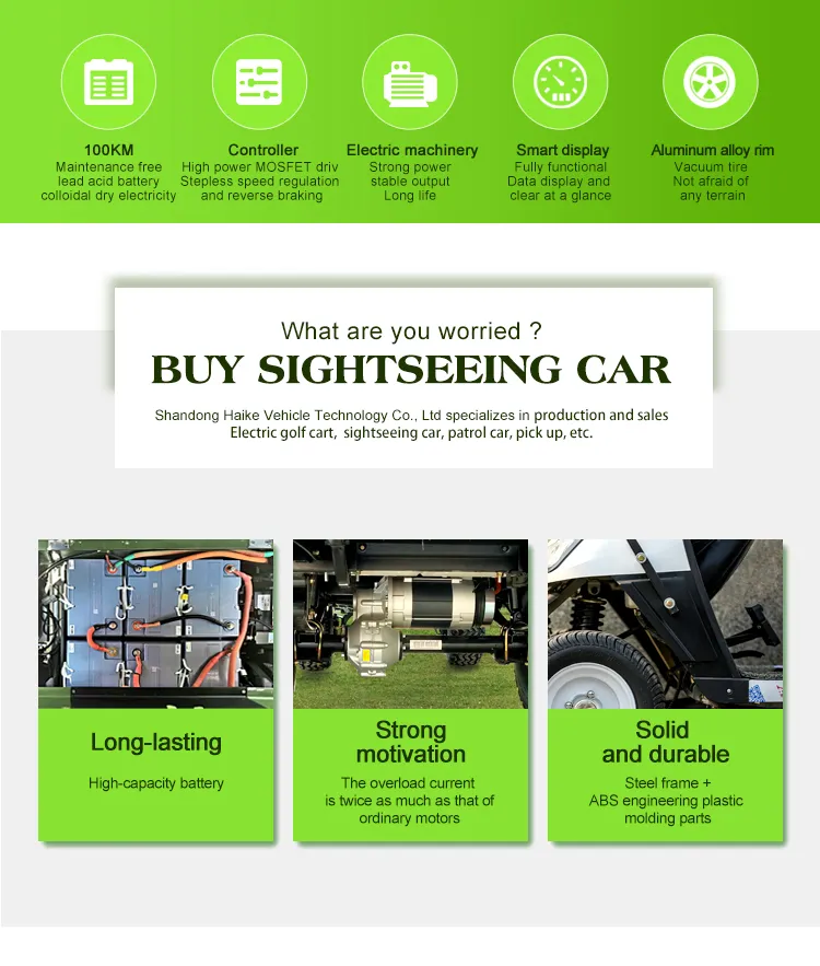 Electric 1-2 Jinhaike Packed and Loaded by Container Mini Car Cart