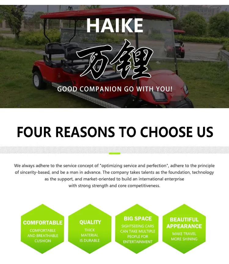 Haike Shandong, China 2 Passenger Cart Electric Golf Buggy with CE