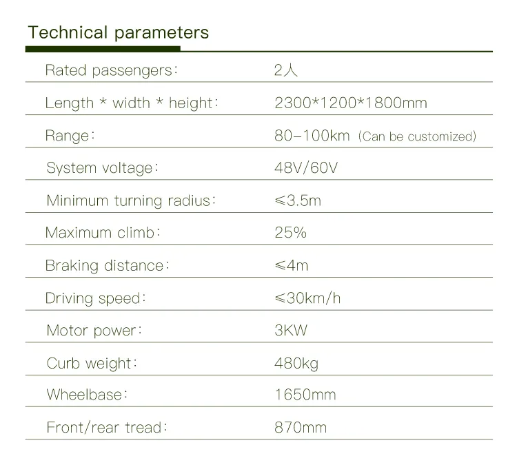 High Power off Road Manufacturer Factory Supply Electric Golf Cart 2 Seaters for Hot Sale